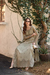 Noor by Saadia Asad | Luxe Chikankari 26 | D7 - B - Warm Gold Sage