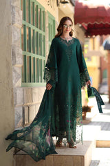 Noor by Saadia Asad | Luxe Chikankari 26 | D6 - B - Emerald Green