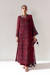 Alizeh | Aymal Luxury Bamber Chiffon | RIKA MAROON