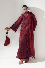 Alizeh | Aymal Luxury Bamber Chiffon | RIKA MAROON