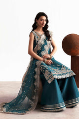 Akbar Aslam | Luxury Formals 25 | Teal | Zayan Clothing UK