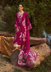 Crimson | Tasawar 25 | MIRROR GARDEN - D3A | Zayan Clothing UK