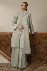 Cross Stitch | Chikankari Lawn 24 | SEA MIST