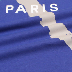 B.L.M.N Royal Blue Flash Premium Printed T-Shirt For Men