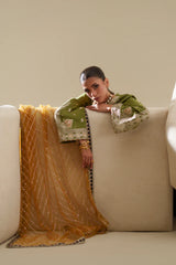 Ethnc | 3 Piece EMBROIDERED SUIT 26 | GREEN E1065