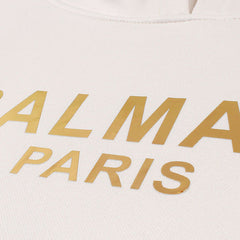 Balmain Basic Off-White Hoodie For Men