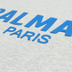 BLMN Cloudy Grey Printed Cotton T-Shirt For Men