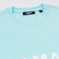 Balmain Sky Blue T-Shirt For Men