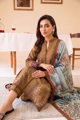 Faiza Faisal | FNF Printed Lawn | DUNE AURA