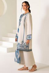 Farasha | Summer Weaves Embroidered Lawn | Dusty Marble