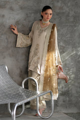 Ethnc | 3 Piece EMBROIDERED SUIT 26 | LEMON ICING E1060