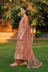 Batik | PEACH RHEA EMBROIDERED | KARANDI PRET