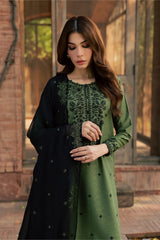 Batik | GREEN WILLOW 3PC EMBROIDERED | KARANDI PRET