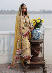 Hussain Rehar | Kalabagh Luxury Lawn 26 | Ochre