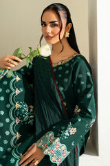 Farasha | Summer Weaves Embroidered Lawn | Willow Green