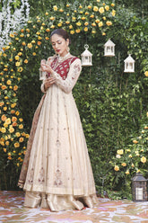 Wahajmbegum | Mehrunnisa Wedding Formals | MAROON IVORY ANARKALI