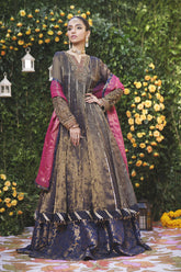 Wahajmbegum | Mehrunnisa Wedding Formals | NAVY MEHSURI ANARKALI