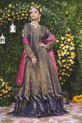 Wahajmbegum | Mehrunnisa Wedding Formals | NAVY MEHSURI ANARKALI