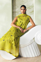 Maria B | 3 Piece Unstitched Embroidered | SR-01-03-Lime Green
