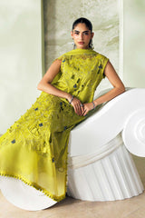Maria B | 3 Piece Unstitched Embroidered | SR-01-03-Lime Green