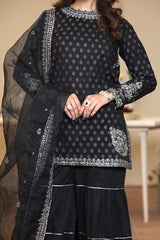 Ellena | Pret Dresses | 3-PC Stitched Embroidered Suit 976BKL