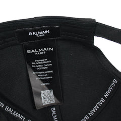 Balmain Black BW Basic B Cap For Men