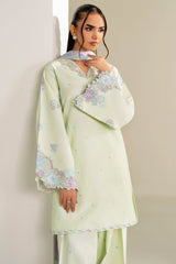 Farasha | Summer Weaves Embroidered Lawn | Mint Garden