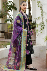 Farasha | Summer Weaves Embroidered Lawn | Raven Dusk