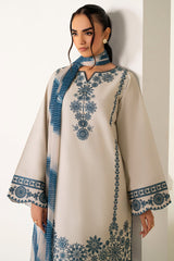 Farasha | Summer Weaves Embroidered Lawn | Dusty Marble
