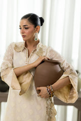 Wahaj M Khan | Sanam Luxe | Ivory Sanam Kaftan