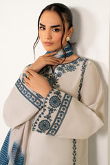Farasha | Summer Weaves Embroidered Lawn | Dusty Marble