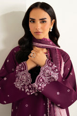 Farasha | Summer Weaves Embroidered Lawn | Rose Passion