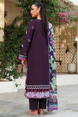 Farasha | Summer Weaves Embroidered Lawn | Plum Allure