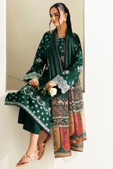 Farasha | Summer Weaves Embroidered Lawn | Willow Green