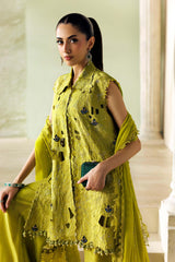 Maria B | 3 Piece Unstitched Embroidered | SR-01-03-Lime Green
