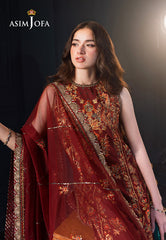 Asim Jofa | Lumiere Formals | AJLFC-05 EMBROIDERED SLUB LAWN