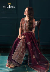 Asim Jofa | Lumiere Formals | AJLFC-08 EMBROIDERED JAVERIA NET