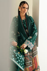 Farasha | Summer Weaves Embroidered Lawn | Willow Green