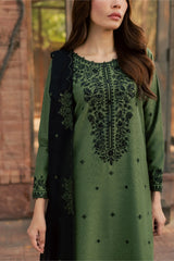 Batik | GREEN WILLOW 3PC EMBROIDERED | KARANDI PRET