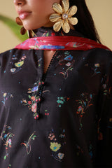 Sahar | Mirha Casual Pret | Obsidian Flora