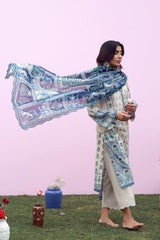 Sahar | Mirha Casual Pret | Indigo Cream Folk
