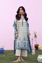 Sahar | Mirha Casual Pret | Indigo Cream Folk
