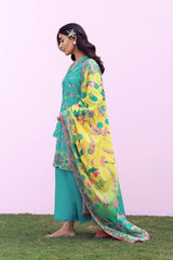 Sahar | Mirha Casual Pret | Teal Meadow