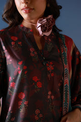 Sahar | Mirha Casual Pret | Noir Roseraie