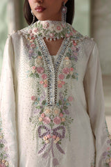 Maria B | 3 Piece Unstitched Embroidered | SR-01-02-Ivory