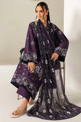 Farasha | Summer Weaves Embroidered Lawn | Twilight Tulip