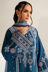 Farasha | Summer Weaves Embroidered Lawn |Pale Blue