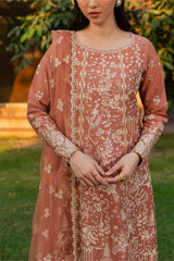 Batik | PEACH RHEA EMBROIDERED | KARANDI PRET