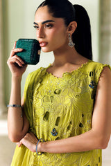 Maria B | 3 Piece Unstitched Embroidered | SR-01-03-Lime Green