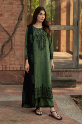 Batik | GREEN WILLOW 3PC EMBROIDERED | KARANDI PRET